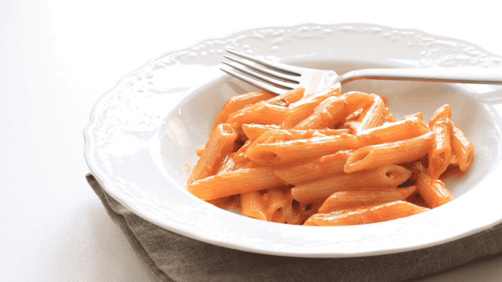 Bowl of penne pasta