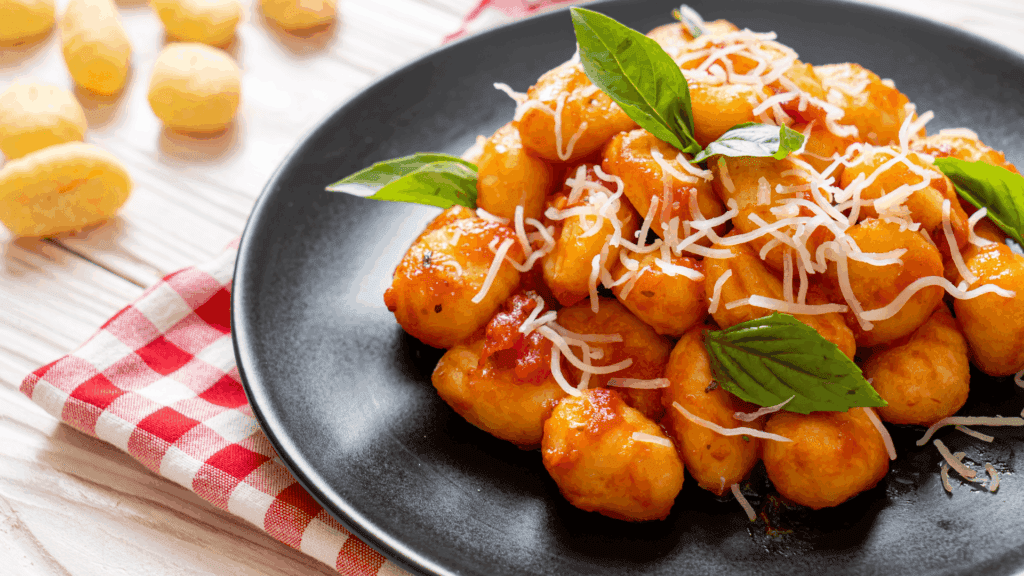 plate of Gnocchi with red sauce
