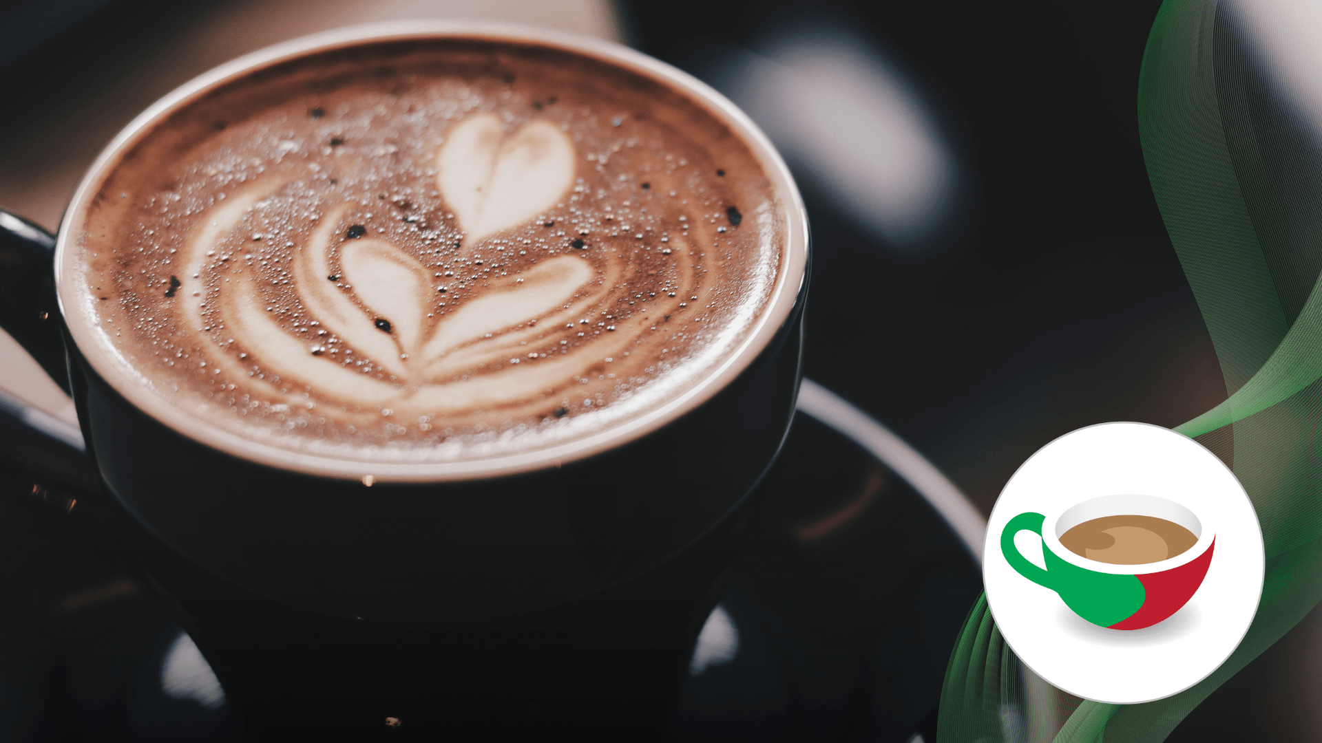 Coffee cup with a heart made of foam