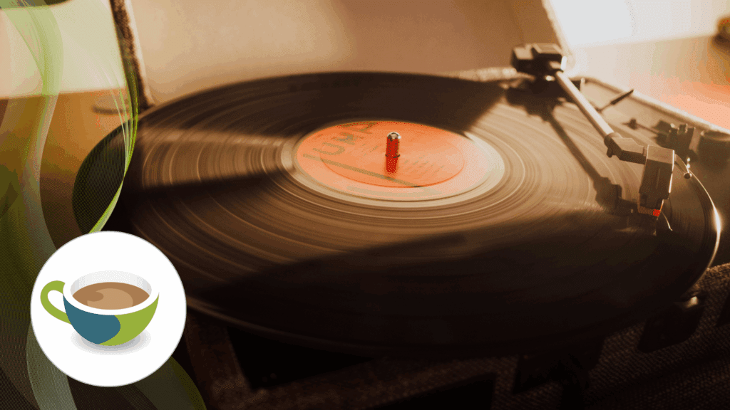 Vinyl record playing