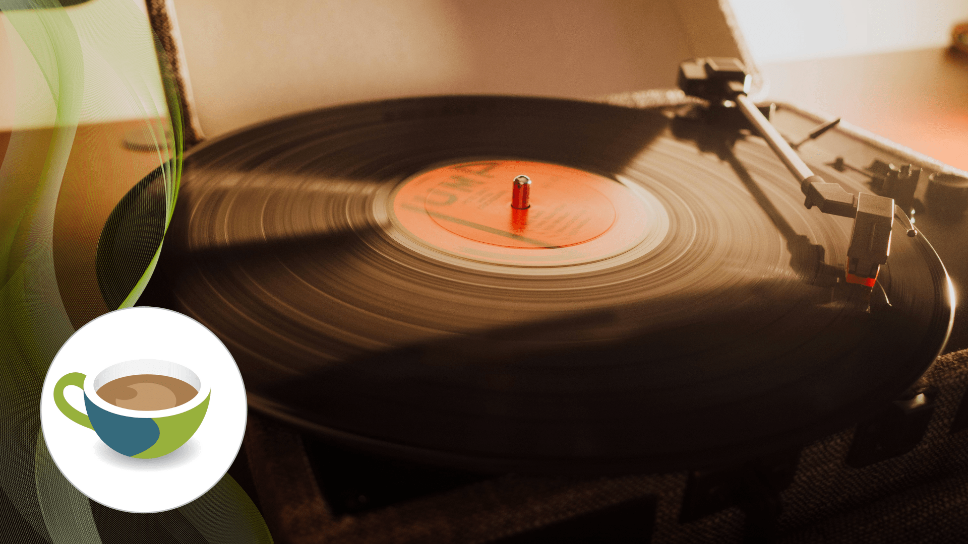 Vinyl record playing